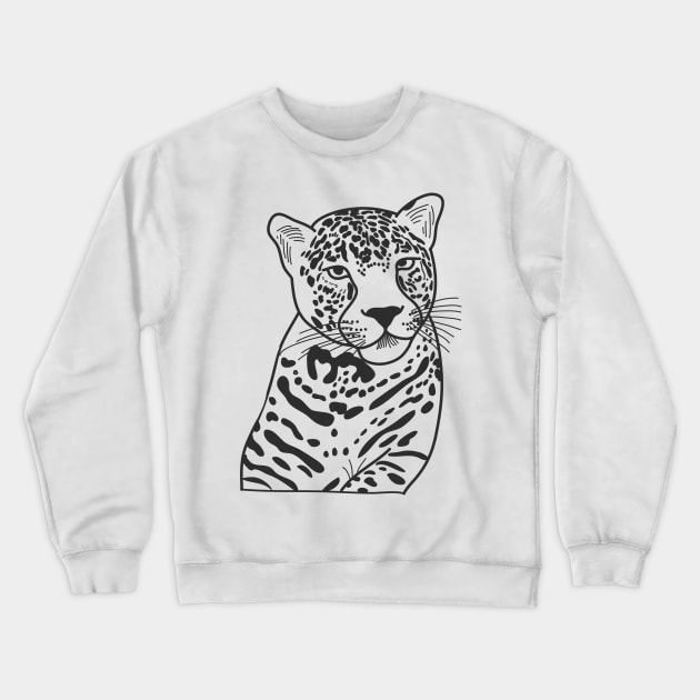 Jaguar Crewneck Sweatshirt by MinimalLineARt